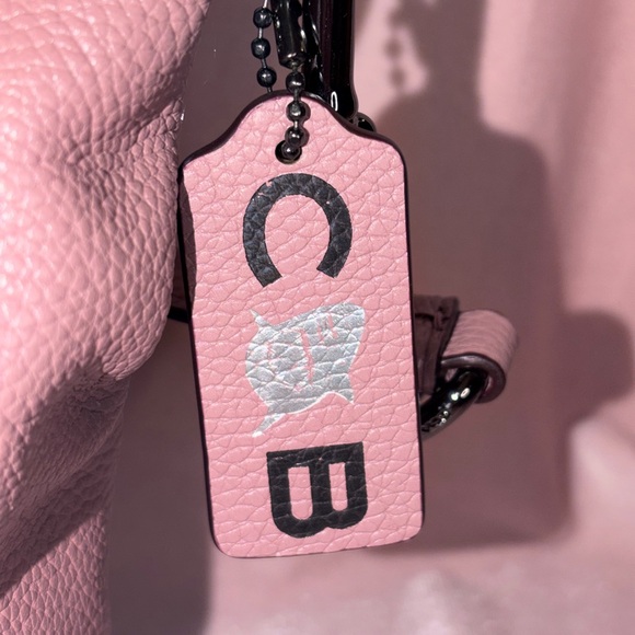 BNWT Authentic Coach PPL Chain Leather Prairie Satchel – Dusty Pink (59501) - Picture 3 of 7